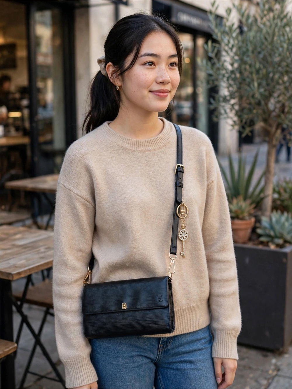 just in 🔥 Louis Vuitton Black EPI wallet converted Crossbody